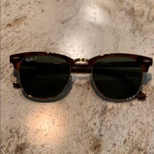 Rayban clubmaster tortoise g-15 polarized lenses